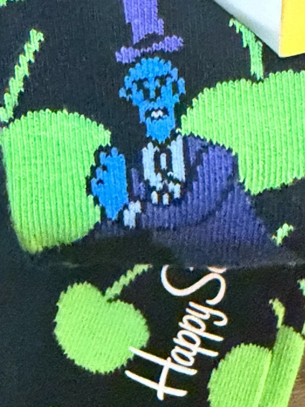 Happy Socks Black, Green & Purple The Beatles Crew Socks
